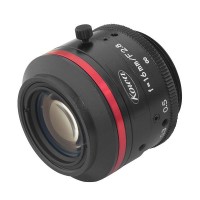 Kowa LM16JC5MC 2/3" 16mm F2.8 Manual Iris C-Mount Lens, Compact & Ruggedized Design, 5 Megapixel